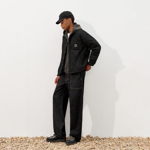 714street3M新雪丽暖绒高蓬菱格棉服2025冬季新款宽松衬衫外套男 商品图2