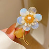 新中式复古珍珠花朵胸针国风郁金香别针 商品缩略图1