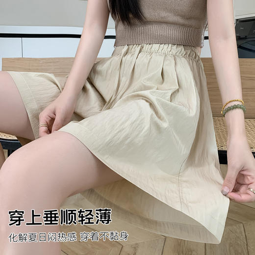 薄款短裤冰丝山本休闲裤女时尚洋气系带松紧腰宽松舒适显瘦可外穿1395山本五分裤 商品图1