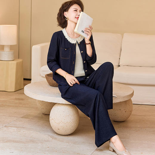 FW 170套装休闲时尚洋气春秋小香风两件套 商品图1