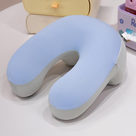 记忆棉冰丝午睡枕小学生趴桌子上睡觉抱枕u型枕办公室趴睡枕车载颈枕夏 可拆洗 商品图5