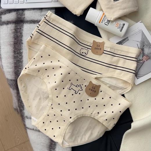 【速抢！拍1发4】 全裤透气抗菌裆针织裤头 日系波点纯棉内裤✨5A婴儿棉柔呵护🌸透气抗菌超舒适，做自己的精致女孩！ 商品图2