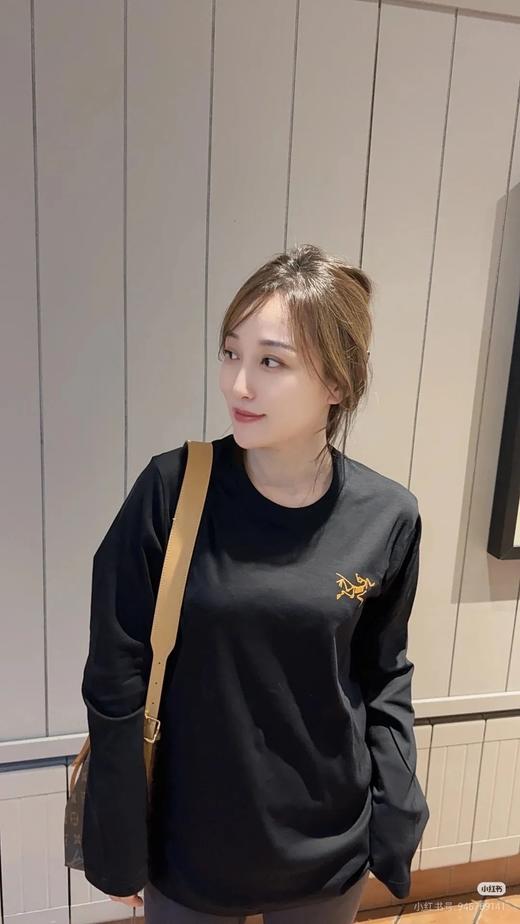 枭|早秋立体拉浆印花长袖打底，300g纯棉双纱男女款圆领长袖 商品图1