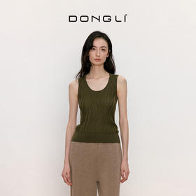 东黎 • 我不被驯化 树纹 丝绒女士秋季圆领背心 5391