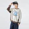 蓝汽水2025年冬季新款亲子中大男童插片拼接卫衣小狗趣味印花上衣 商品缩略图2