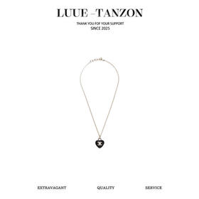 香奈儿黑色亚克力爱心两用项链刘雯同款（XTY）