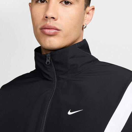 NIKE耐克外套男秋季新款印花拼接宽松立领运动休闲夹克FZ0249-010 商品图1