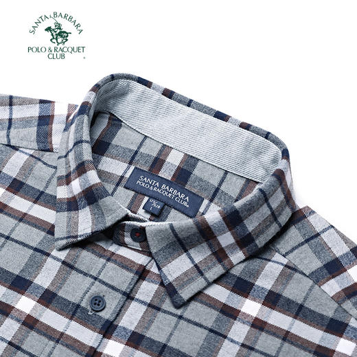 【大都会店】圣大保罗 大格子全棉法兰绒长袖衬衣合身版-PW24WH033M 商品图2