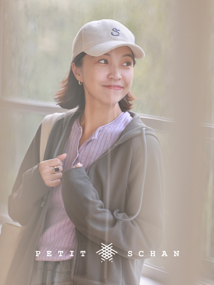PETIT SCHAN小闪 CLO#753 take a deep breath 深呼吸 轻运动肌理感圈圈纱拉链连帽卫衣外套