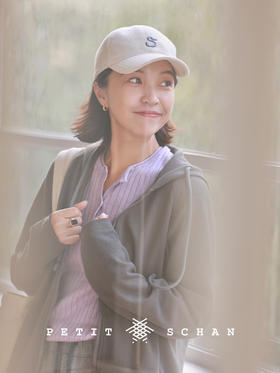 PETIT SCHAN小闪 CLO#753 take a deep breath 深呼吸 轻运动肌理感圈圈纱拉链连帽卫衣外套