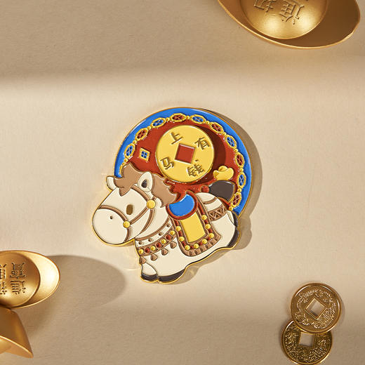 大英博物馆萌马迎新系列马上有钱金属旋转冰箱贴 商品图2