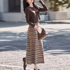 韩系气质条纹连衣裙套装，洋气减龄显瘦开衫背心裙两件套HR-HHYS8677 商品缩略图0