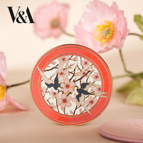 V&A博物馆工艺美术系列杏林春燕金属手持化妆镜