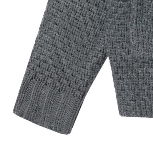 72388SDSA男士秋冬新款痞帅男装美式街头慵懒感纯色开衫针织毛衣外套 商品图3