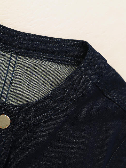 复古风连帽牛仔马甲女 多口袋短款宽松外搭背心 商品图2