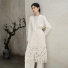 【林栖设计小店】纯白系列绵羊毛毛织外套保暖镂空流苏仿手钩花2025秋冬新款毛衣女1953203 商品缩略图0