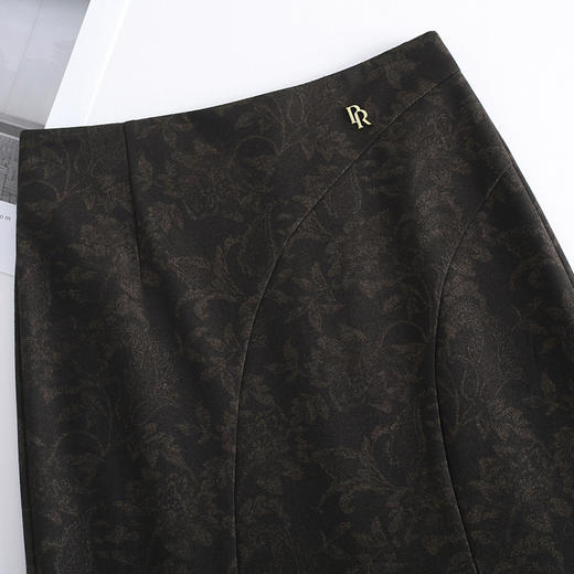 MYX印花通勤鱼尾裙2025年秋季新款长款高腰半身裙显瘦洋气包臀裙长裙 商品图3