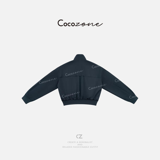 COCO ZONE 刘一一立领拉链撞色反差利落廓形层次感外套CD2A1426 商品图1