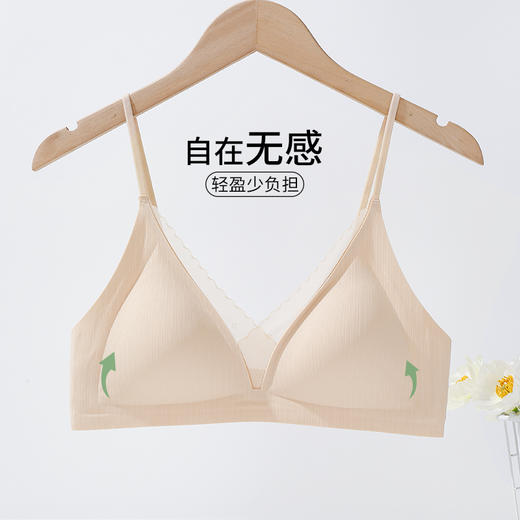 雅黛俪性感法式三角杯女士文胸轻薄有型果冻条软支撑聚拢内衣 商品图3