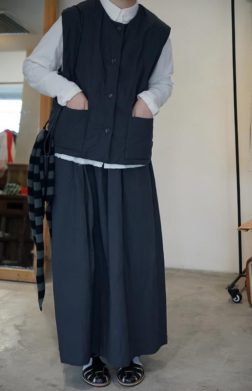 elsa esturgie黑色棉麻半裙 商品图6