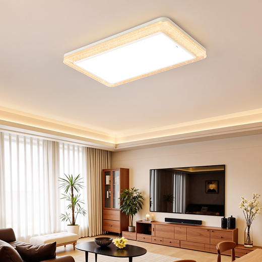 欧普（OPPLE）夜影1.1m大尺寸客厅奶油风吸顶灯套餐 商品图4