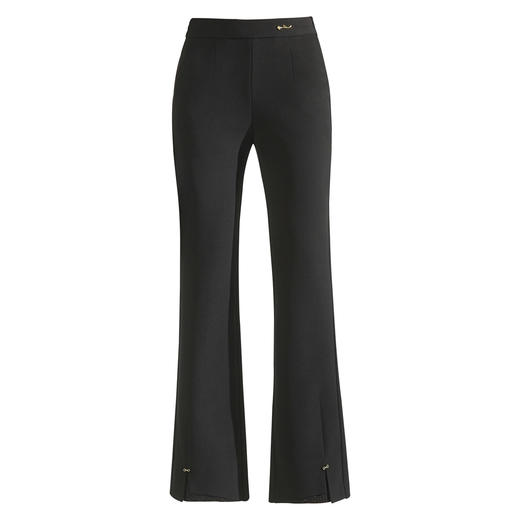 QYM 5208-Y时尚高腰微喇裤气质高腰开衩休闲喇叭裤 商品图4