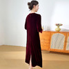 QYM SMAT85-Y妈妈装金丝绒连衣裙中长裙 商品缩略图2