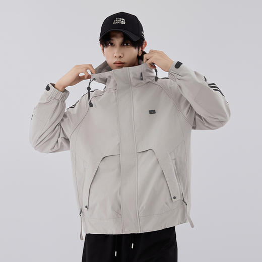 【新品上新】HX 春秋季带帽茄克衫外套简约运动S105533313101 商品图4