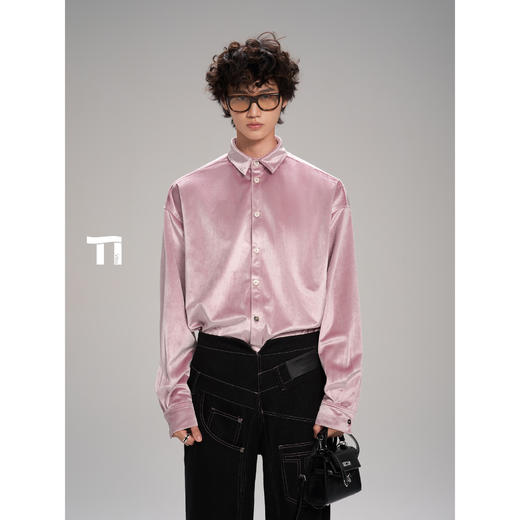 启世录TIWILLTANG“星穹幻织”丝绒衬衫 商品图0