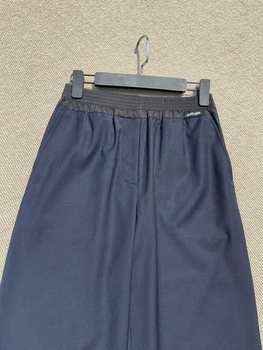 98-1 跪求入手 年度蕞爱长裤 意大利精纺羊毛 拼接松紧腰头 miu西装阔腿长裤 显瘦显腿长 商品图4