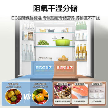 海尔（Haier）「小红花系列」【483姐妹款】482L法式多门母婴冰箱594mm专业超薄零嵌BCD-482WGHFDB9SYU1 商品图5