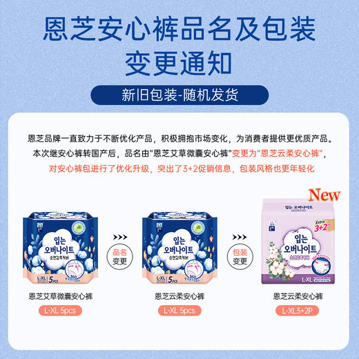 胖东来同款韩国进口恩芝艾草微囊系列卫生巾6包组合 商品图8