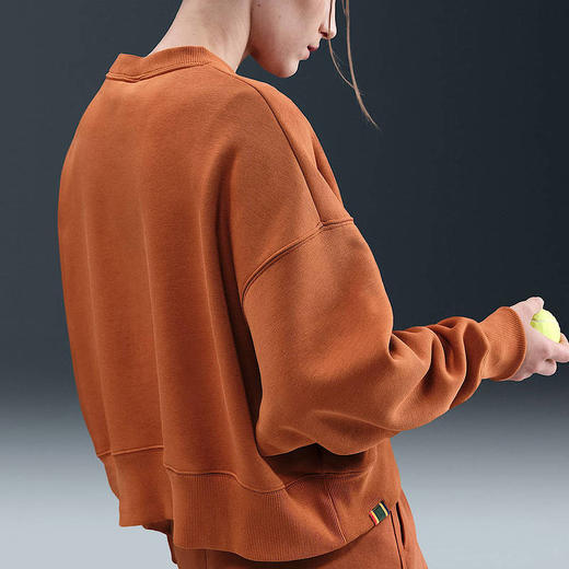 NIKE耐克女卫衣2025秋新款宽松加绒刺绣印花圆领套头衫HJ8989-246 商品图1