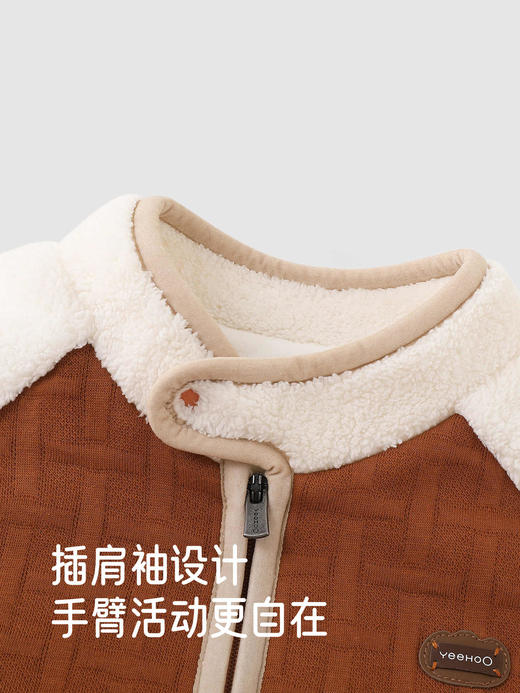 英氏儿童夹棉外套冬季新款加厚保暖男童洋气开衫上衣YRWQJ4R019A 商品图2