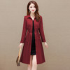 QYMLRX-1215C03-1-Y风衣女中长款英伦风外套春秋2025春秋新款气质时尚收腰中长款大衣 商品缩略图1