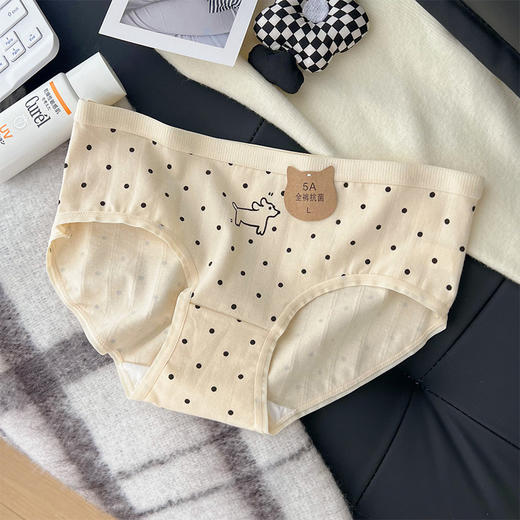 【速抢！拍1发4】 全裤透气抗菌裆针织裤头 日系波点纯棉内裤✨5A婴儿棉柔呵护🌸透气抗菌超舒适，做自己的精致女孩！ 商品图7