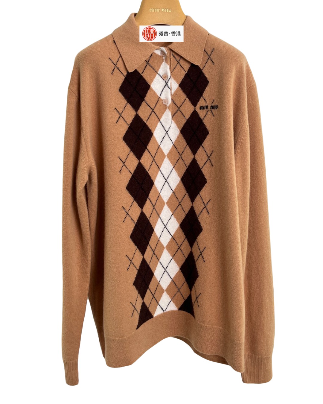 女款格纹羊绒针织衫毛衣017