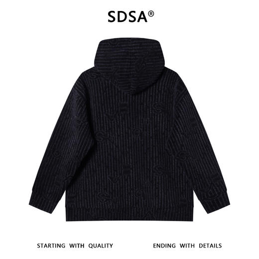 WY1148SDSA男士秋冬新款痞帅男装潮牌绒毛字母抽绳连帽卫衣时尚百搭上衣 商品图5