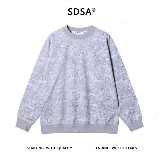 WY1060SDSA男士秋冬新款痞帅男装韩版割破撞色印花圆领卫衣休闲百搭上衣 商品图1