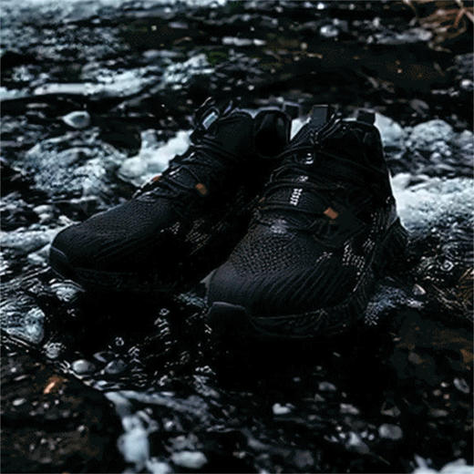 （新增冬季加绒款）真！防水防污！【春夏秋冬可穿四季】【泡水24小时+弯折3万次不进水】量橙 男女款黑武士防水运动鞋 商品图10