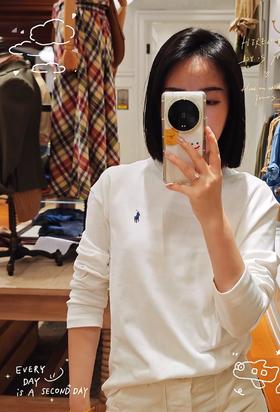 31-3 开门红 秒杀亏清‼️基础款 RL小马刺绣 女士平纹针织长袖T恤 基础款重磅打底长袖