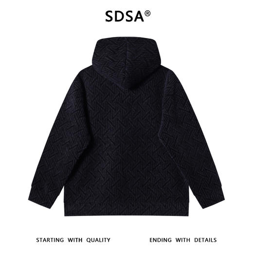 WY1161SDSA男士秋冬新款痞帅男装韩版绒毛线条抽绳连帽卫衣百搭时尚上衣 商品图5