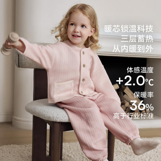 【宝宝服饰】嫚熙儿童家居服套装空气棉保暖秋冬幸运鹅 商品图1