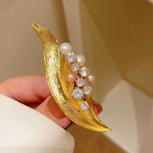 树叶胸针气质胸花配饰别针 商品图0