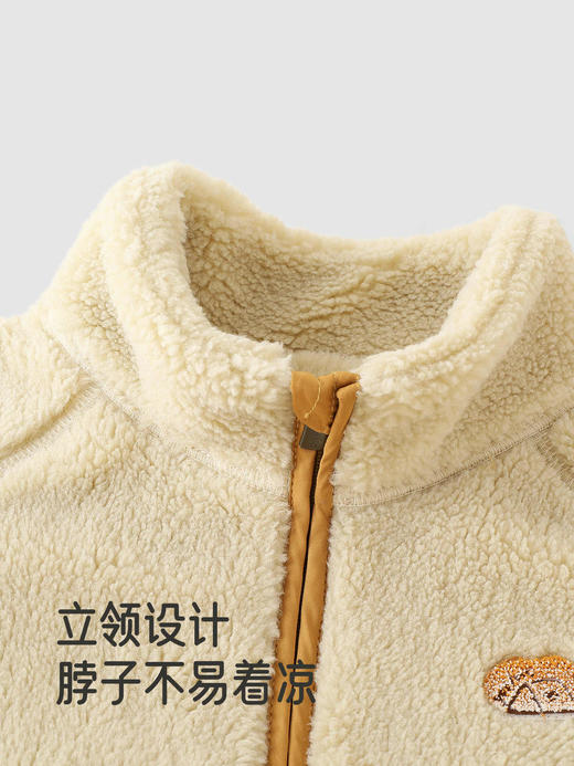 英氏儿童宝宝立领外套加绒冬装男童保暖开衫夹克上衣YRWBJ4R096A 商品图3