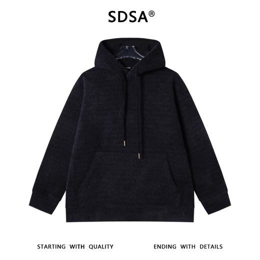 WY1133SDSA男士秋冬新款痞帅男装韩版简约绒毛抽绳连帽卫衣休闲百搭上衣 商品图1