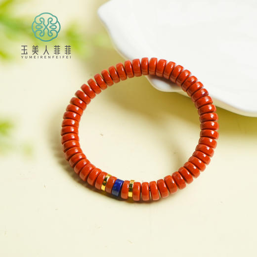 DS925南红单圈-药片珠手串约8mm 商品图0