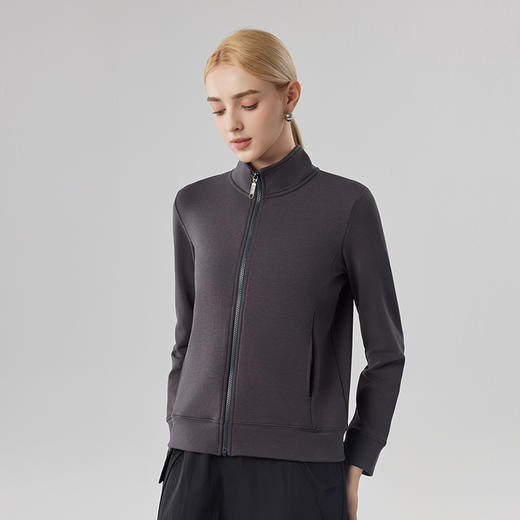 【合作款】女砂洗全拉链立领外套 商品图2