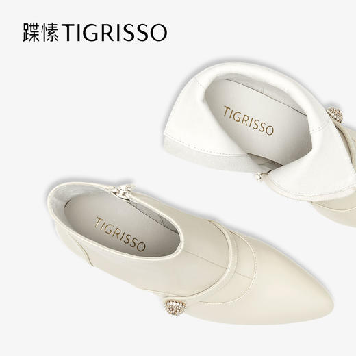 【云粉节】 BF楼蹀愫25冬新复古增高8CM玛丽珍靴钻扣时装靴瘦瘦短靴吊牌价2198活动价1329 商品图2