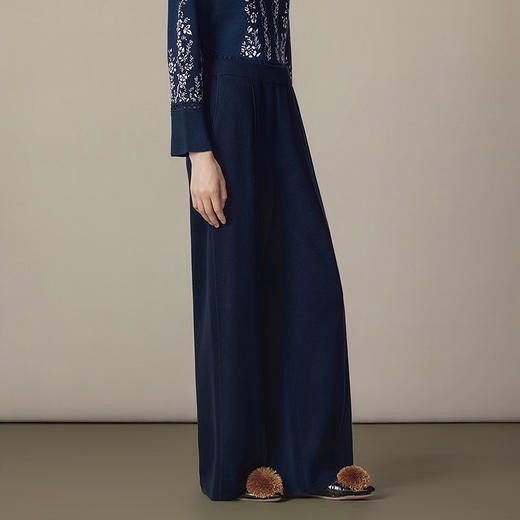 【林栖设计小店】（预售12.10）绵羊毛毛织裤子高腰直筒百搭多色宽松2025秋季新款阔腿裤1953055 商品图1